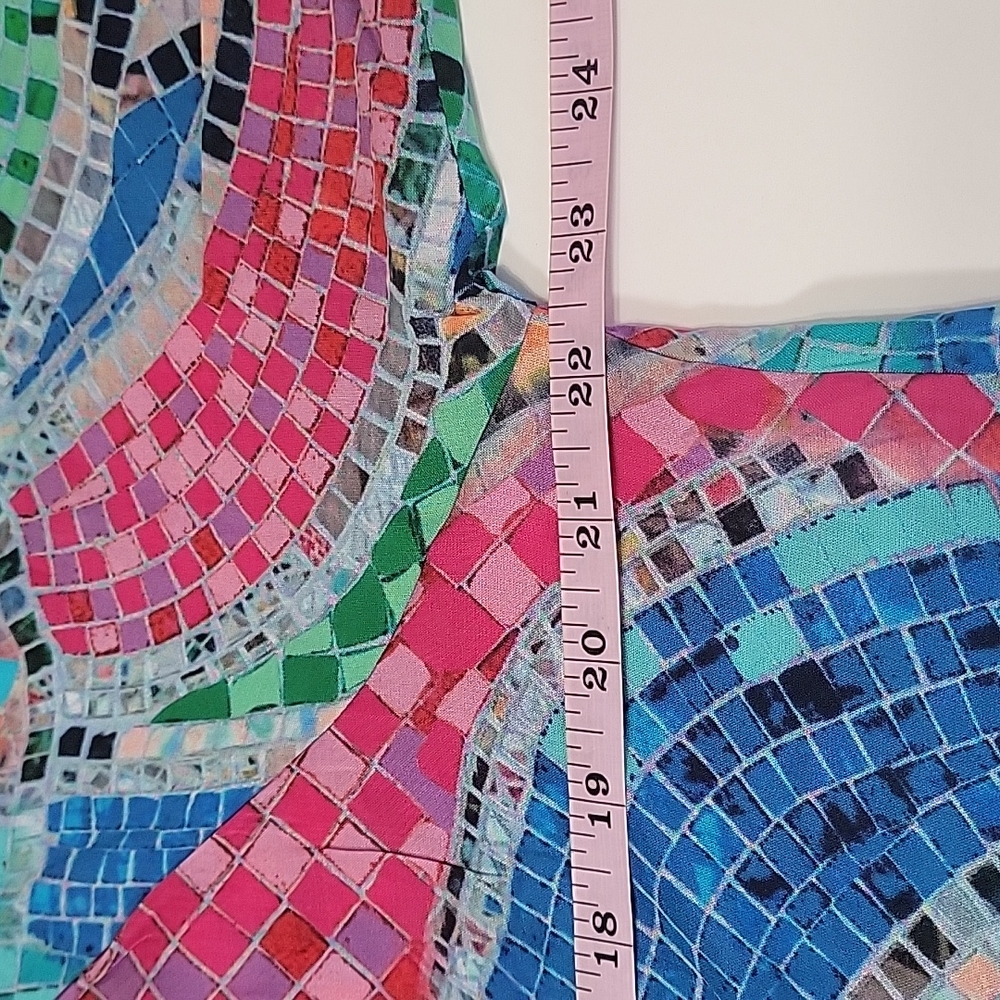New Soft Surroundings multicolor Marvelous Mosaic topper/cover up women's PL/XL - Picture 9 of 12